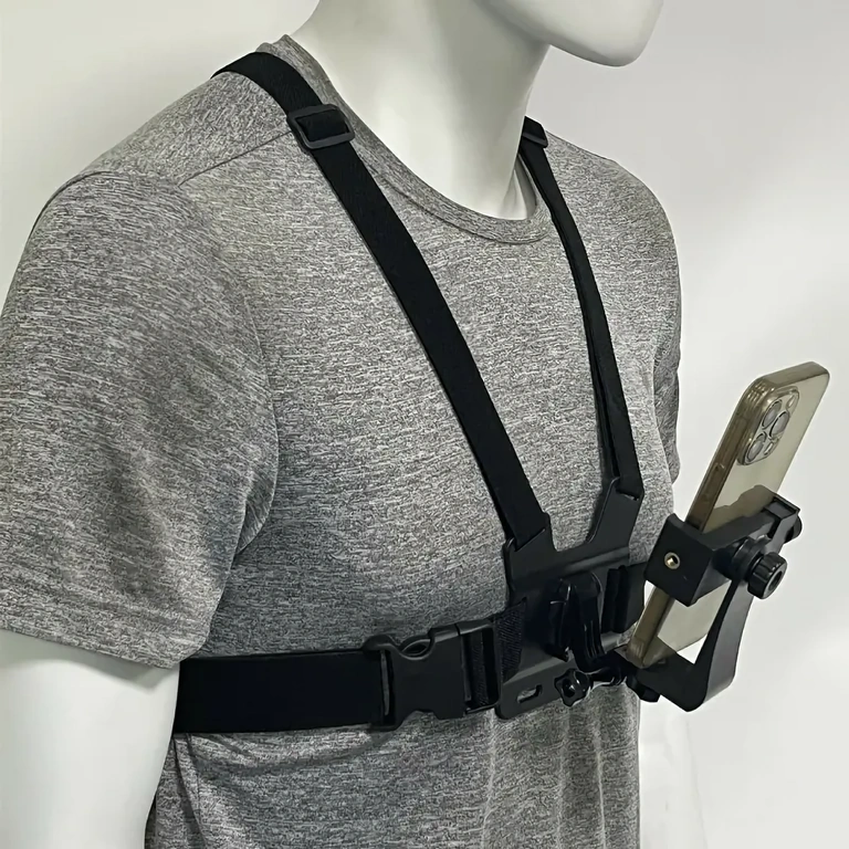 Ergonomic Chest Mount for Phone Ergonomic phone mount with comfortable straps