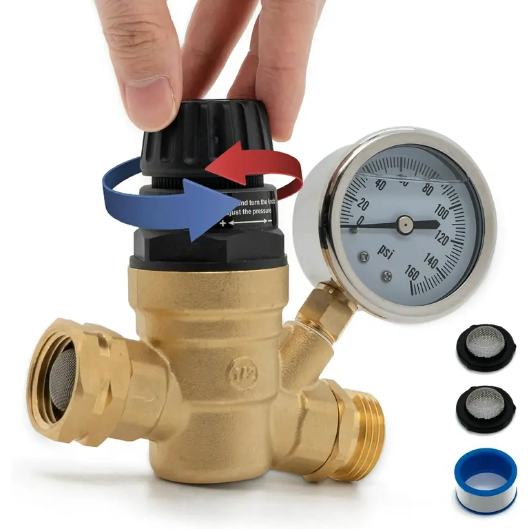 3/4 inch water pressure limiter Pressure limiter with 3/4 inch thread for hose or water pipe