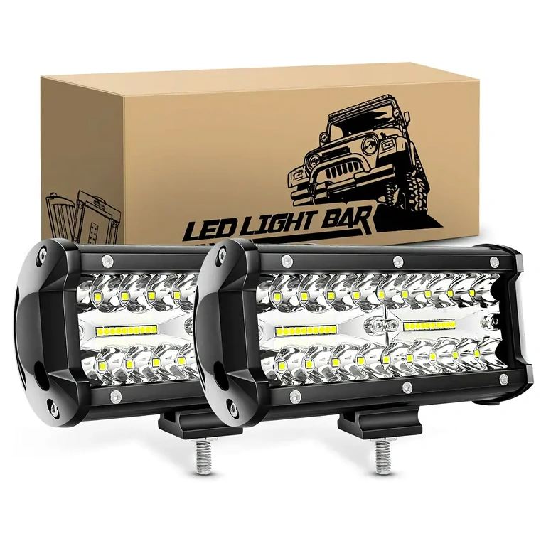 Set of two powerful LED projectors for ATV, efficient and durable lighting