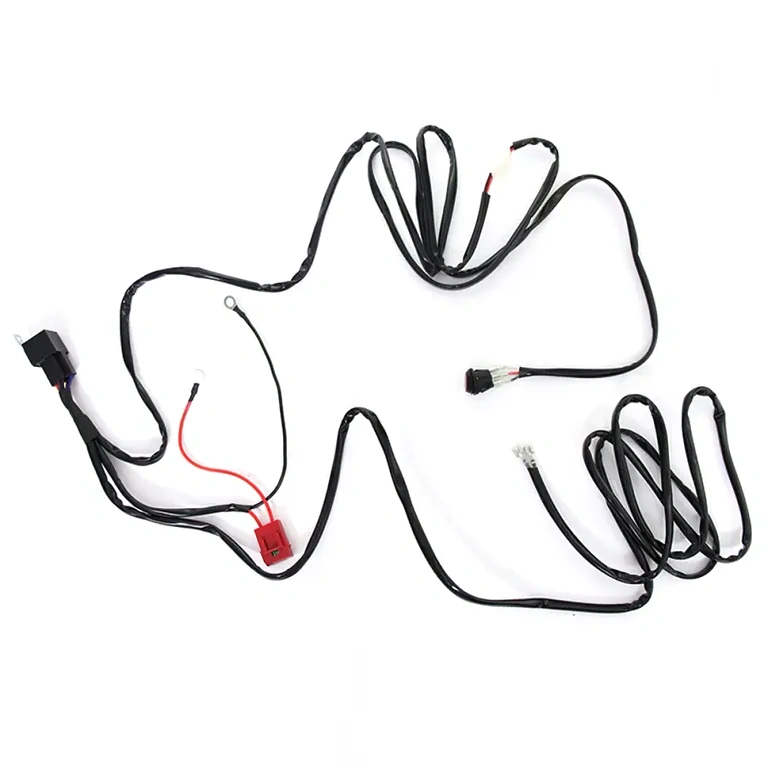 Wiring system for LED projectors mounted on tractors