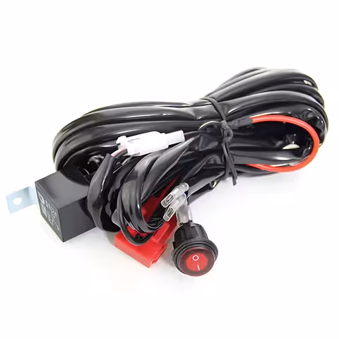 LED Auto Spotlight Wiring 12V – 40A Relay, 30A Fuse, Compatible with LED BAR