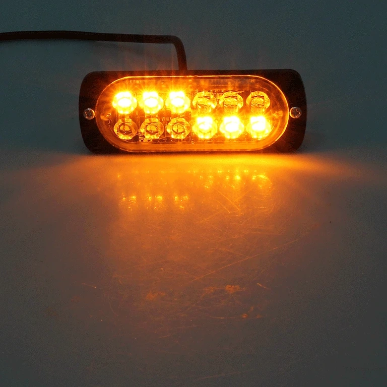 Yellow strobe with 18 operating modes for various types of vehicles