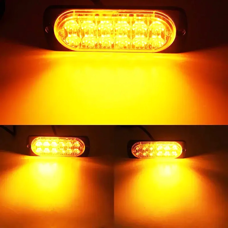 Professional yellow auto strobe for maximum visibility and road safety