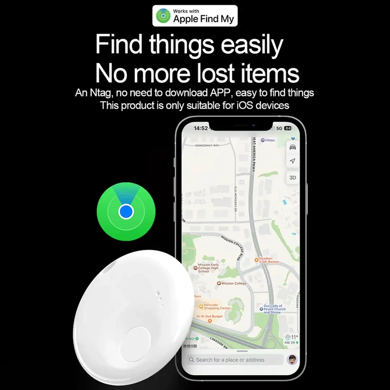 GPS with Find My network GPS device using Find My network for location