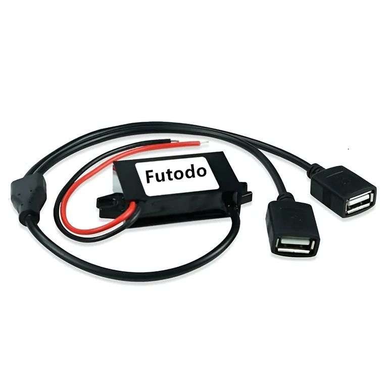 USB charger with stable 5V 3A output Image of USB charger for electronic devices, stable 5V 3A output, ideal for phones and car cameras