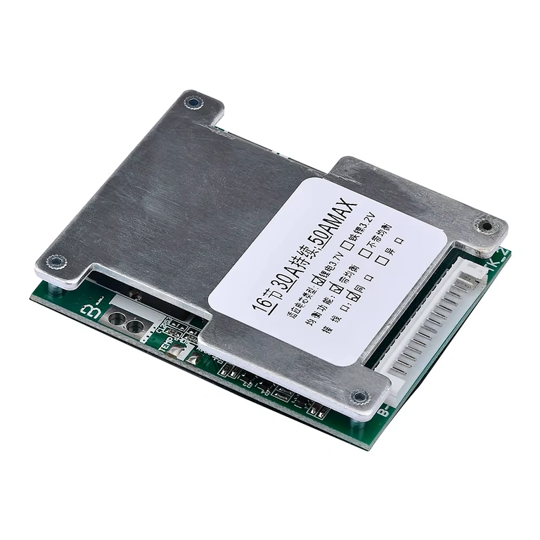 Detailed image of the 16S 60V 40A BMS electronic board, close-up view