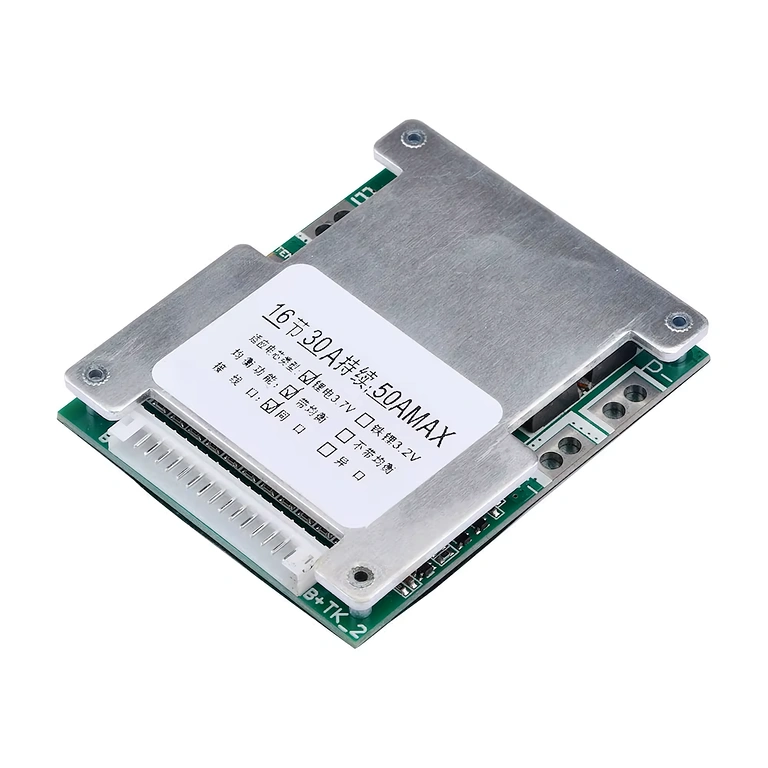 16S 60V 40A BMS board photographed from the side