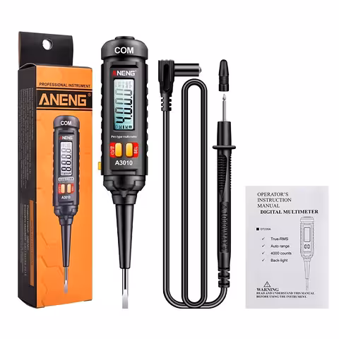 Digital Voltage Tester 12V 24V 220V – Automatic Pen Multimeter with Professional Display and NCV