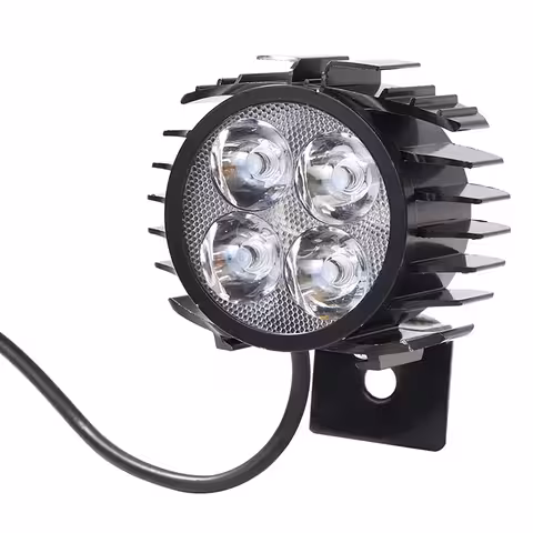 LED Headlight with Integrated Horn for Scooter and E-Bike – 12V-72V, Powerful and Durable
