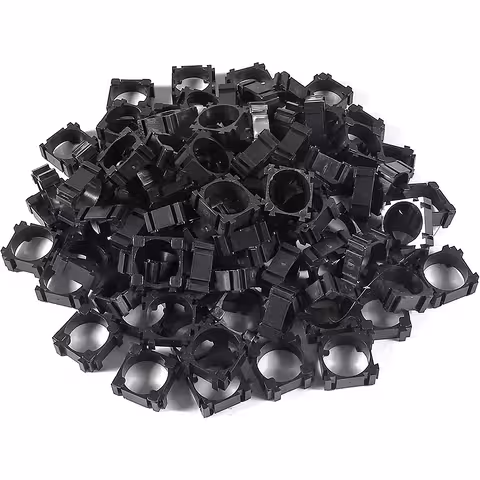 Set of 100 Modular Holders for Li-Ion 18650 Cells – ABS Battery Bench Clamps