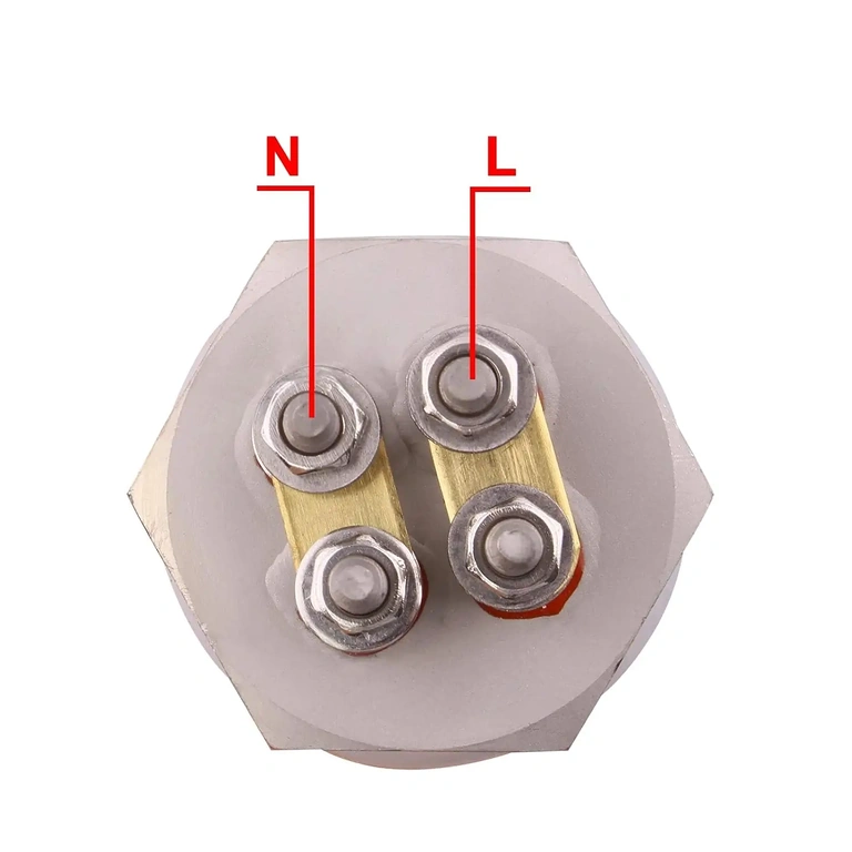 Electrical diagram for 12V and 24V configuration of heating element