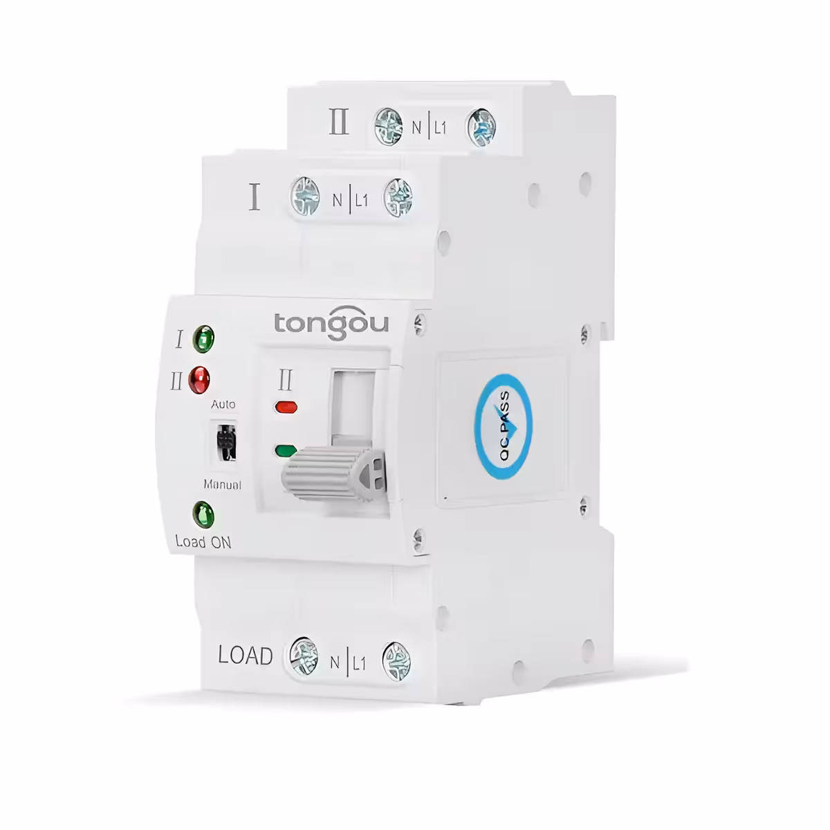Side view of automatic transfer switch