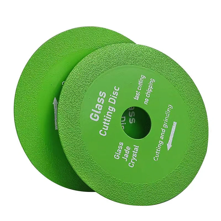 Two diamond discs for cutting and grinding glass