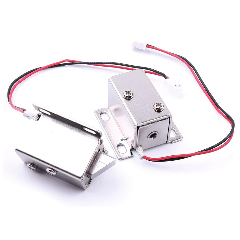 Two 12V electromagnetic locks shown from front