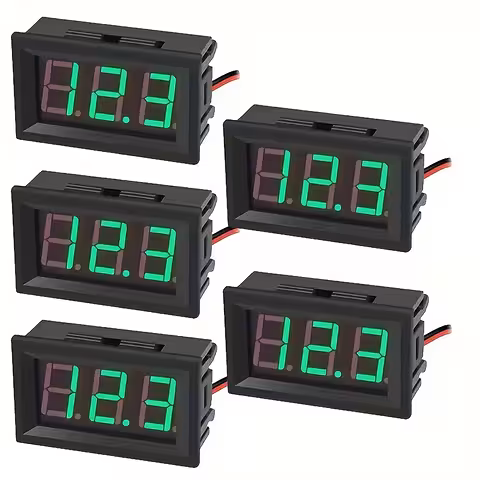 Set of 5 Digital Panel Voltmeter 5V–120V DC