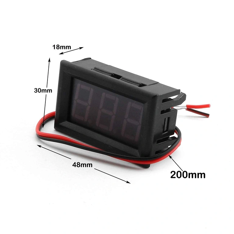 Precise measurements of 5V-120V digital panel voltmeter, suitable for mounting in various applications
