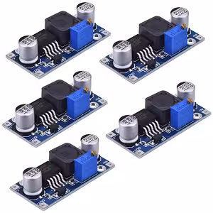 Set of 5 XL6009 DC-DC Boost Converter Modules 4A Step-Up Adjustable Voltage 3V–32V to 5V–35V