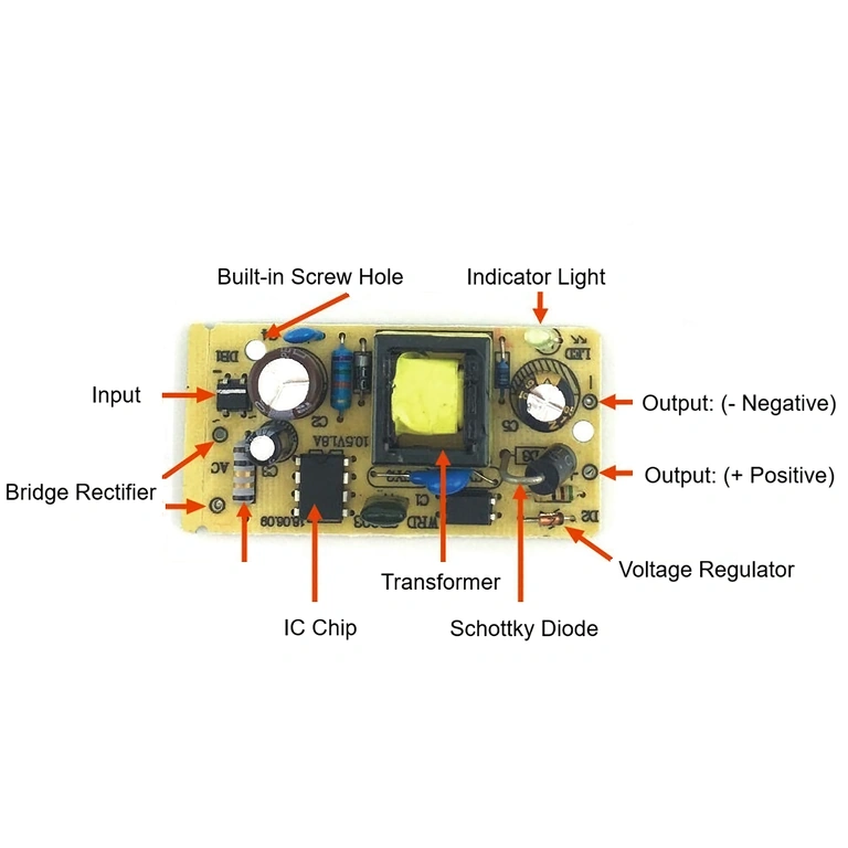 Technical information from 5V power adapter label