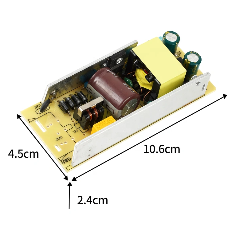 Compact 12V 5A power supply, ideal for small spaces