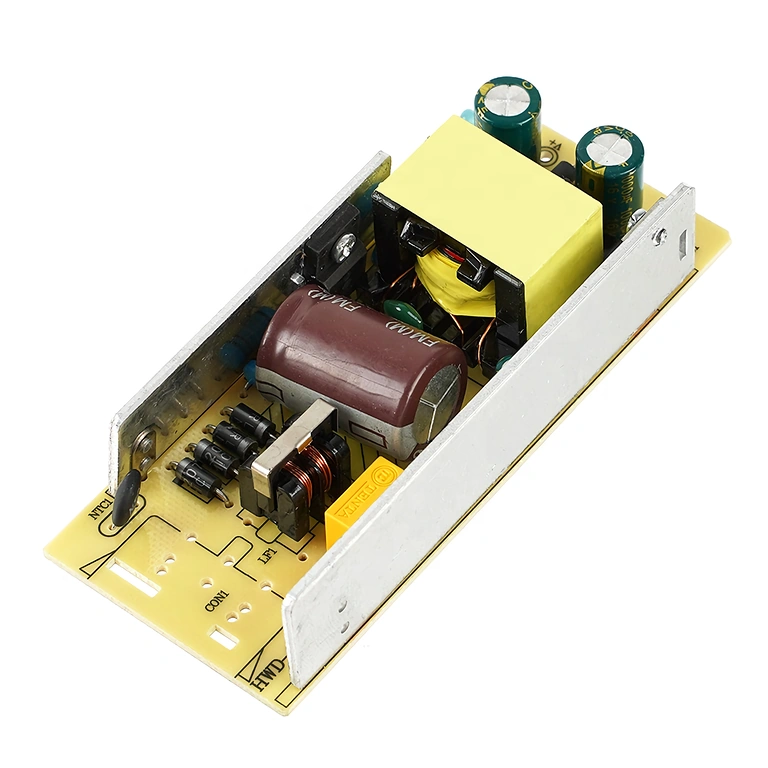 Side view of 12V 5A power supply, robust casing