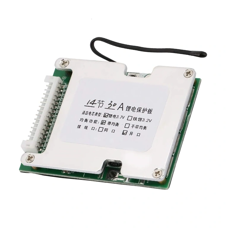 BMS 14S 52V Protection Circuit Intelligent BMS 14S 52V 30A circuit with overcharge and discharge protection