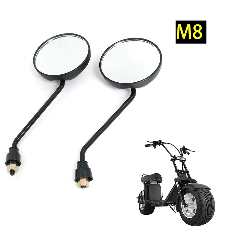 8mm Mirrors for Citycoco Rearview Mirrors for Citycoco, Compatible with 8mm Threads, Quick Installation