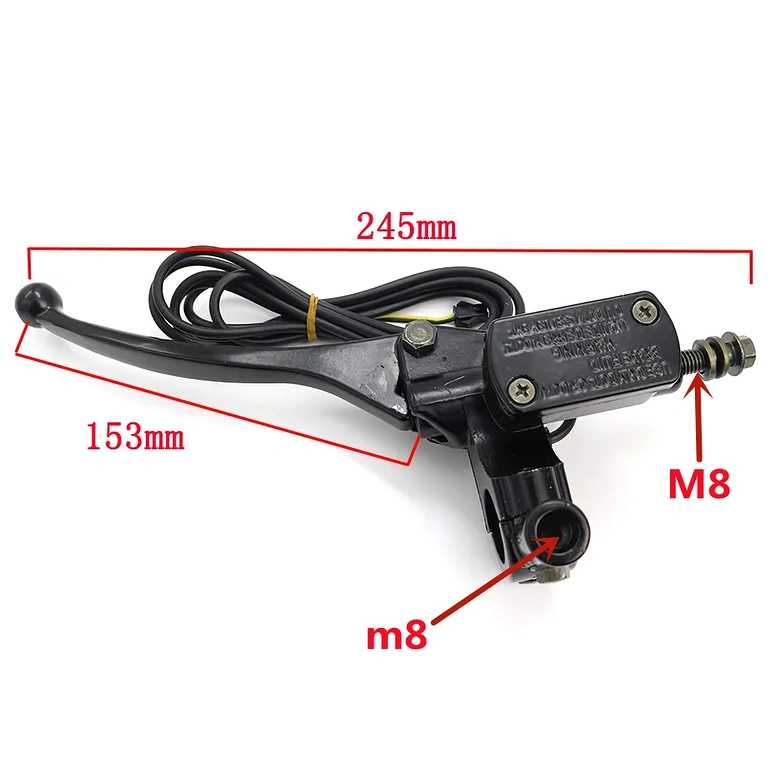 Left Brake Lever for Citycoco and Harley Electric Scooters, M8 Thread, Easy to Mount