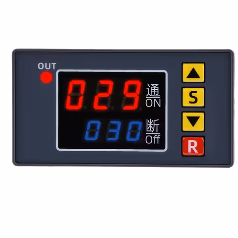24V DC Time Relay – Cyclic Programmable Timer with Delay and Loop Function
