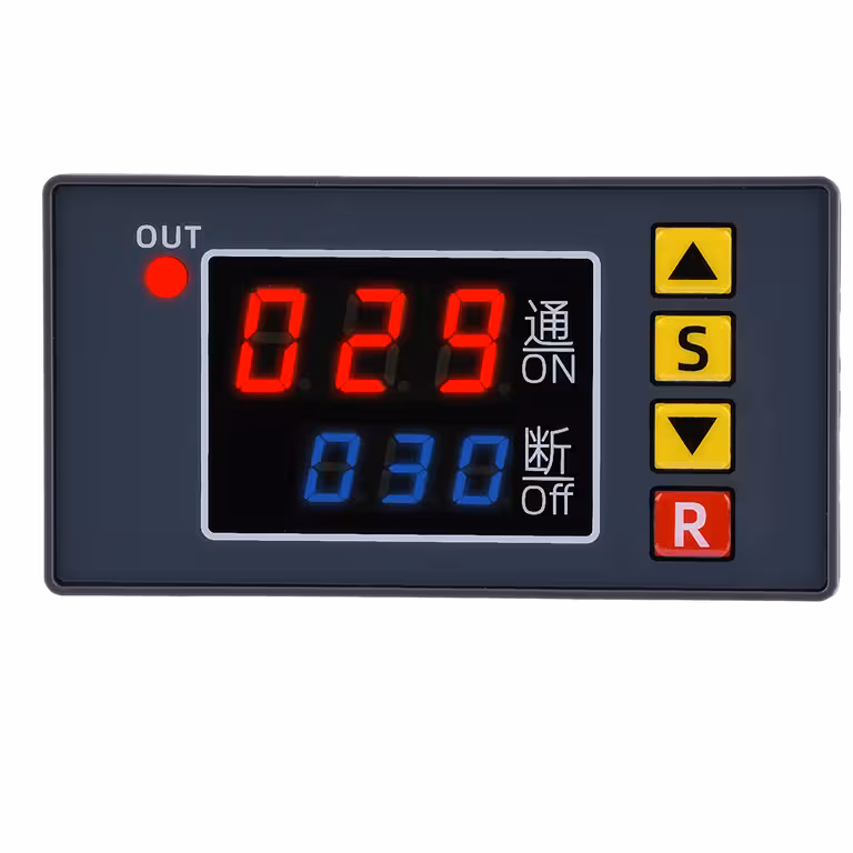 24V DC Time Relay – Cyclic Programmable Timer with Delay and Loop Function