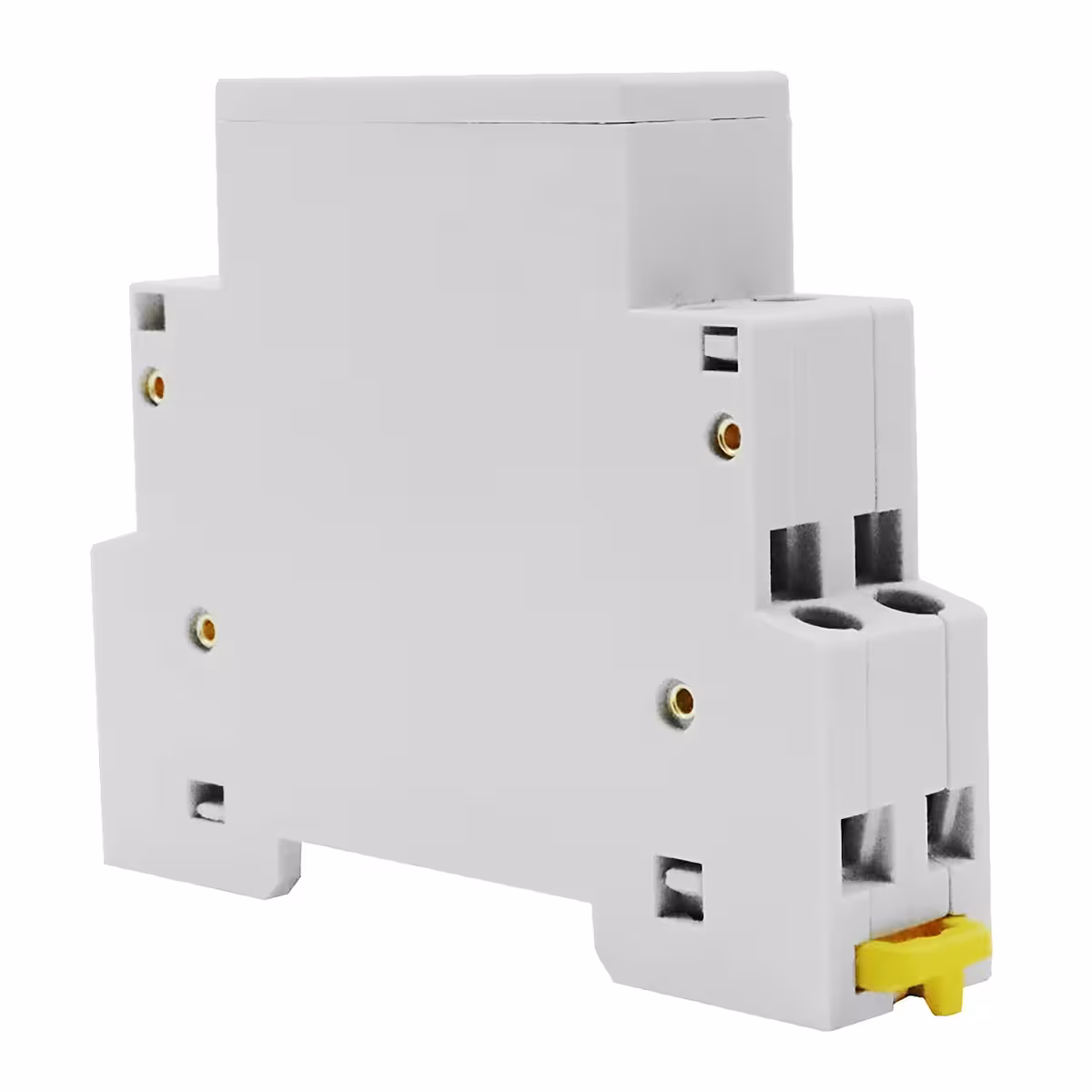 Digital Voltmeter Mounted on DIN Rail for Electrical Panels