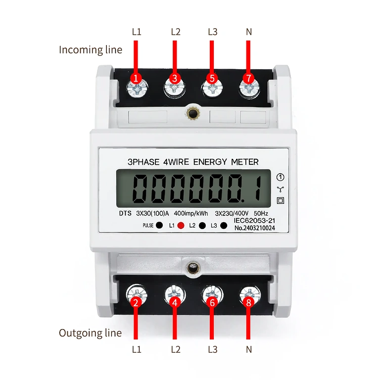 Wiring Connections to Three-Phase Digital Energy Meter