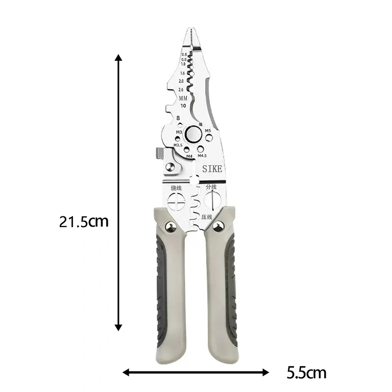 Dimensions and Specifications Image with Dimensions and Specifications of Cable Pliers