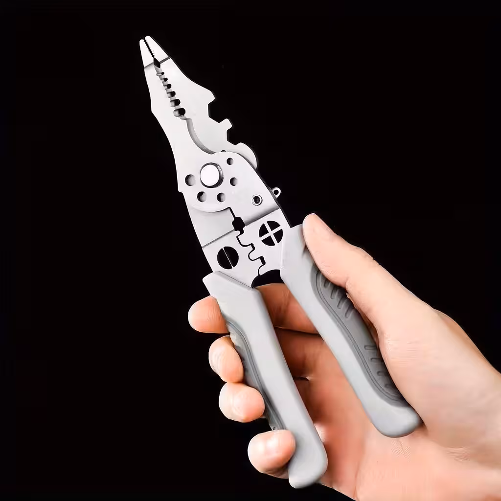 Multifunction Electrician Pliers for Cables – Cutting, Stripping, Peeling and Crimping 6-in-1