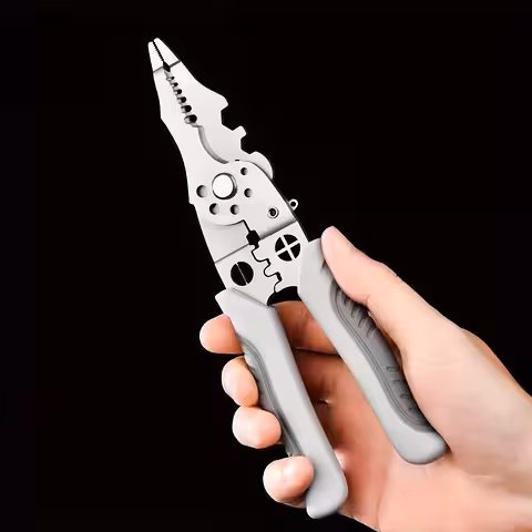 Multifunction Electrician Pliers for Cables – Cutting, Stripping, Peeling and Crimping 6-in-1