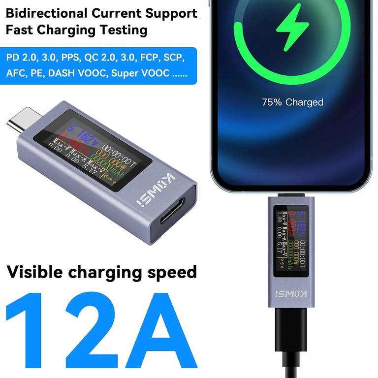 Fast Charging Test KWS-2302C PD3.0 and QC3.0 Testing with KWS-2302C Tester