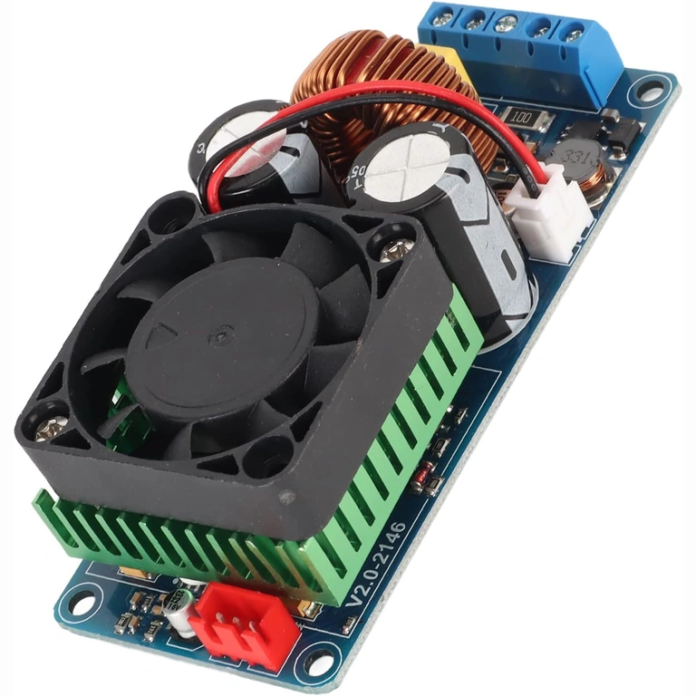 Electronic Components on 500W Mono Amplifier Board