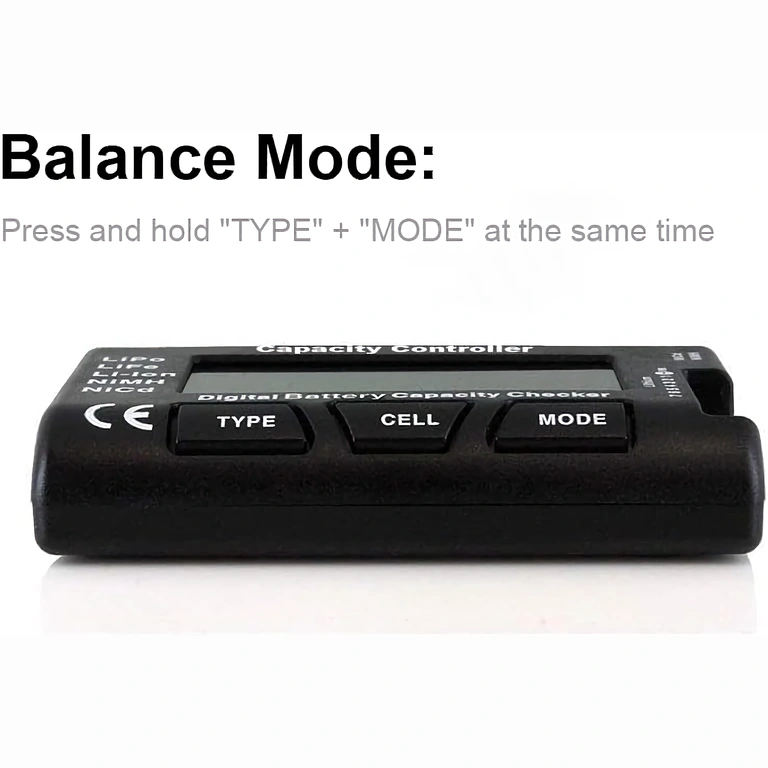 Digital Tester for All Battery Types 2–7S with 0.001V Accuracy