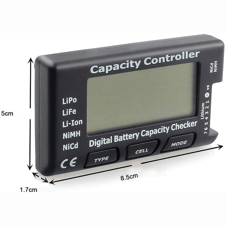 Digital Li-Ion 18650 and LiPo 2–7S Tester, Accurate and Fast