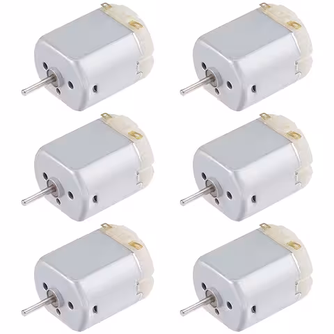 Set of 6: Mini DC Motor 130 3V–6V for Robots, Fans and DIY Projects