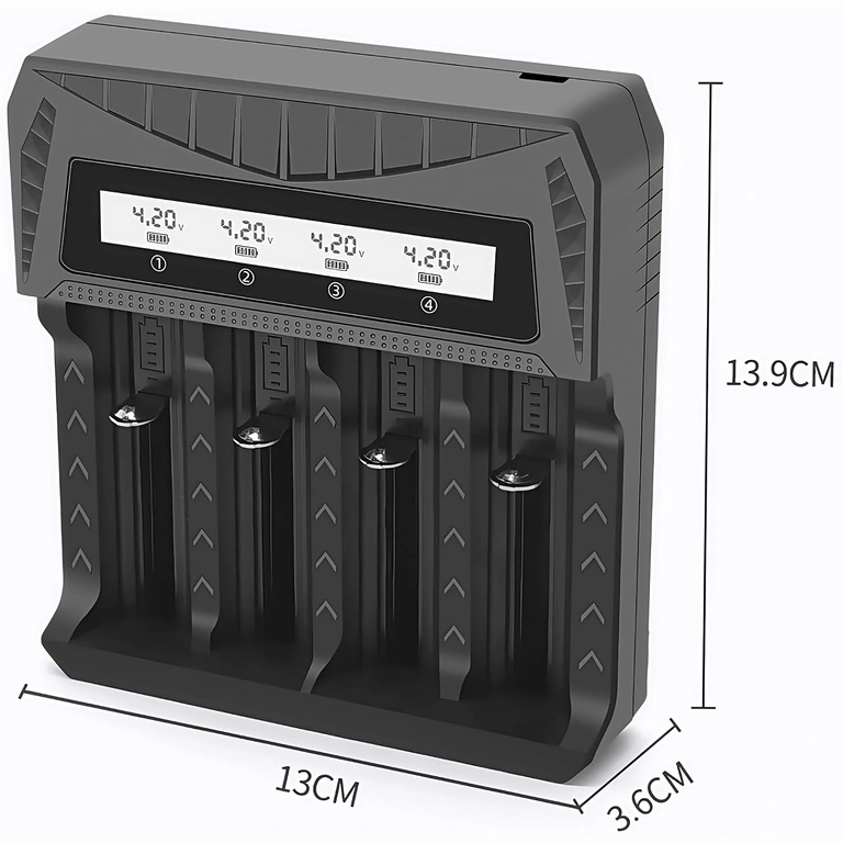 18650 Charger, Compact and Portable Design