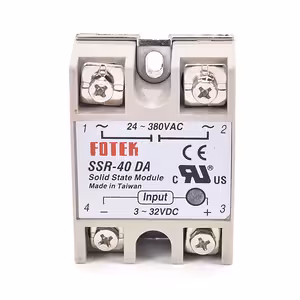 Solid State Relay SSR-40A – Front View, LED ON