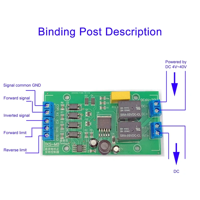 Detail of Relay Contacts for DC Motor Direction Control