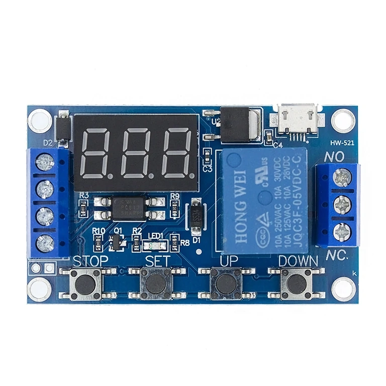 Overview of 6–30V Timed Relay Module