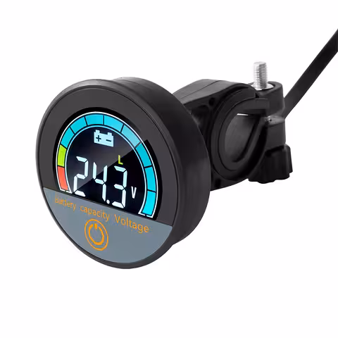 Battery Level Indicator – DC 12V–72V Voltmeter for Li-ion and LiFePO4, for Electric Bike, Scooter and E-bike