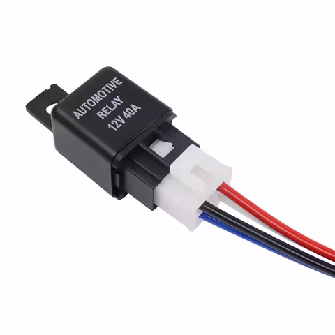 Automotive Relay 12V 4-Pin 40A with Socket – Compatible with 12V Electrical Systems