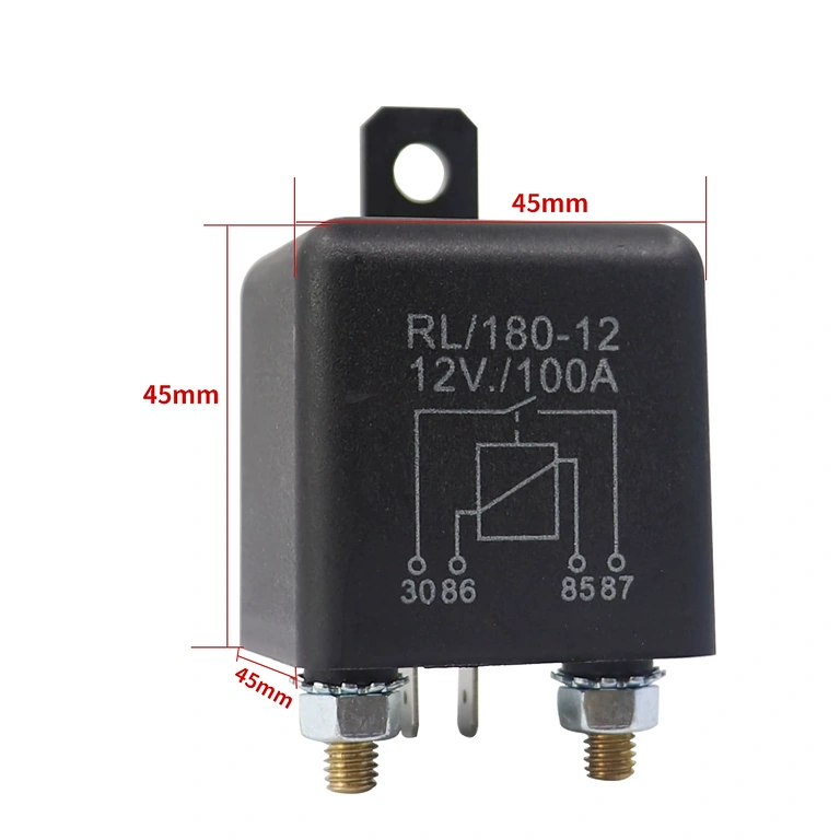 12V 100A Automotive Relay, Exact Case Dimensions and Pins