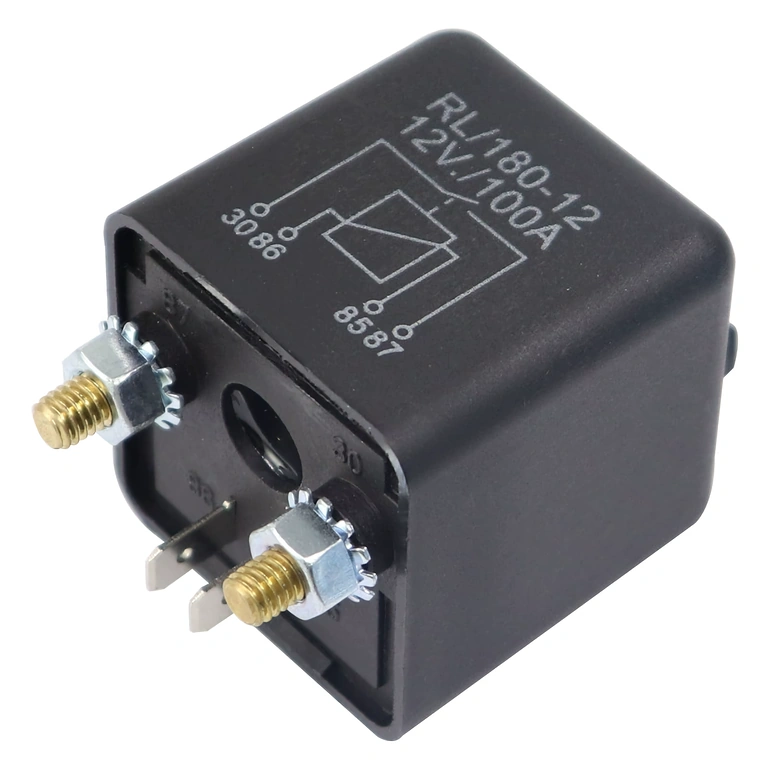 12V 100A Automotive Relay, Side View of Compact Case