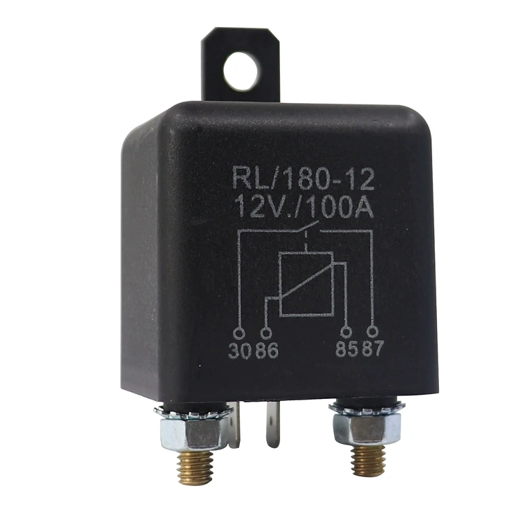 12V 100A Automotive Relay, Top View with Model Marking