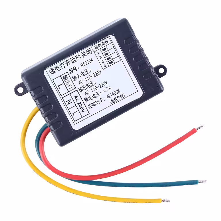 Mechanical Timer Relay 1–480 min – OFF-Delay Timer, AC 220V 7A