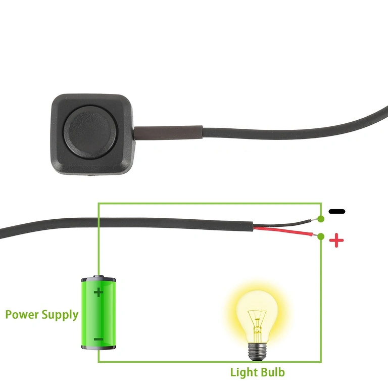 Connection Diagram: Red = Positive, Black = Negative
